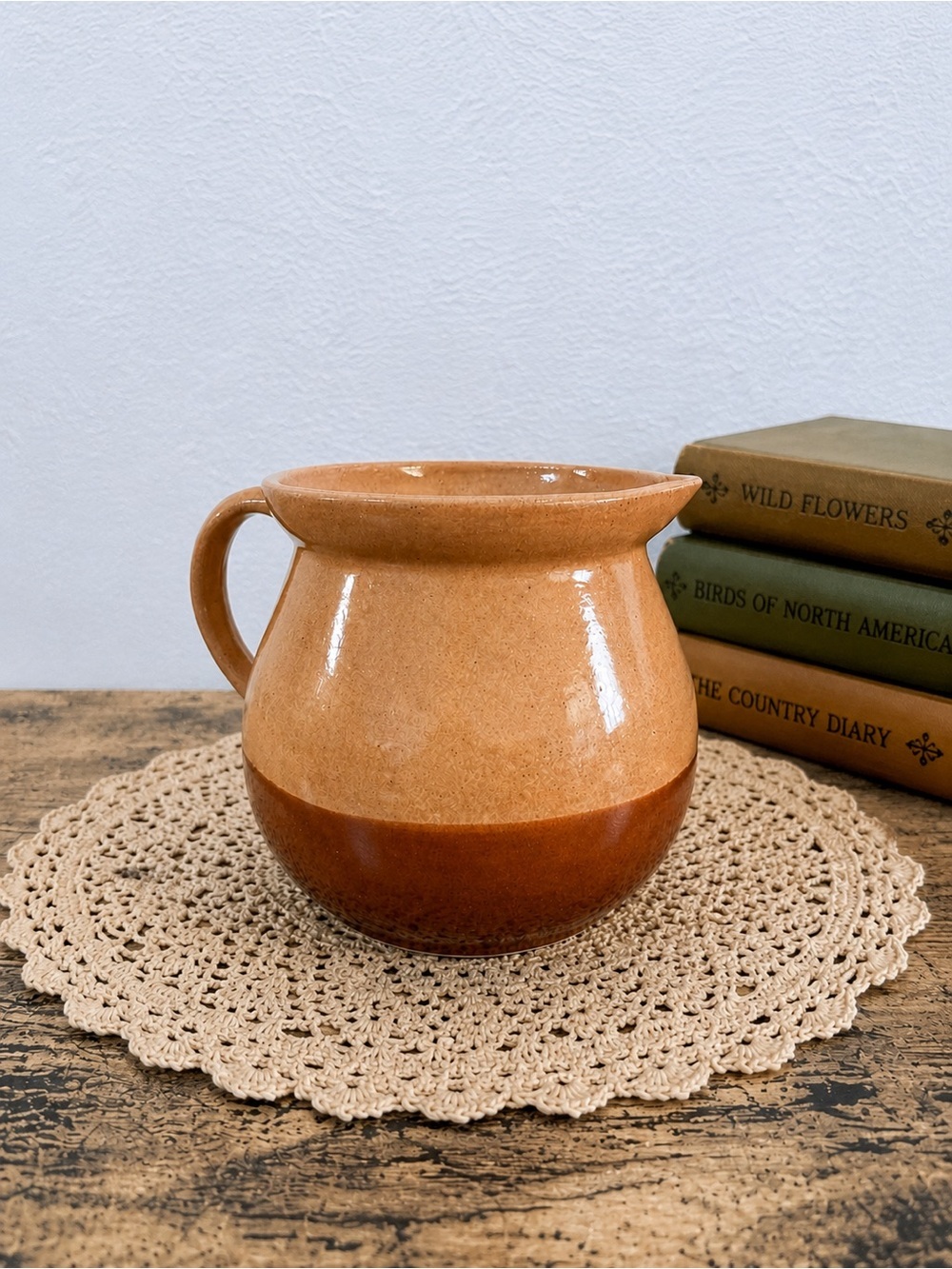 Cabimar Stoneware | Two-Tone Tan & Brown Glazed Ceramic Jug
